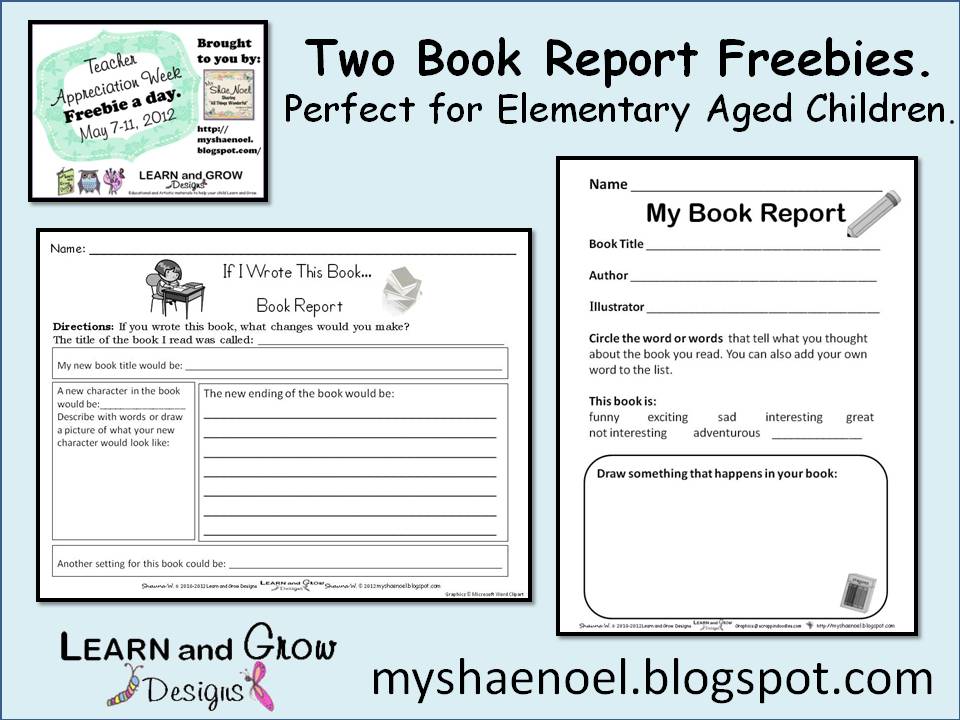 Book reports elementary school
